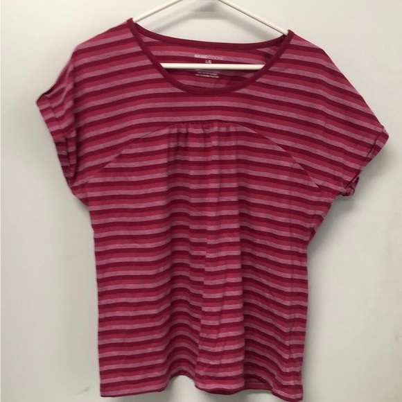 BASIC Editions Cuffed Sleeve Semi Pleated Top Size Large T266 - Picture 8 of 8